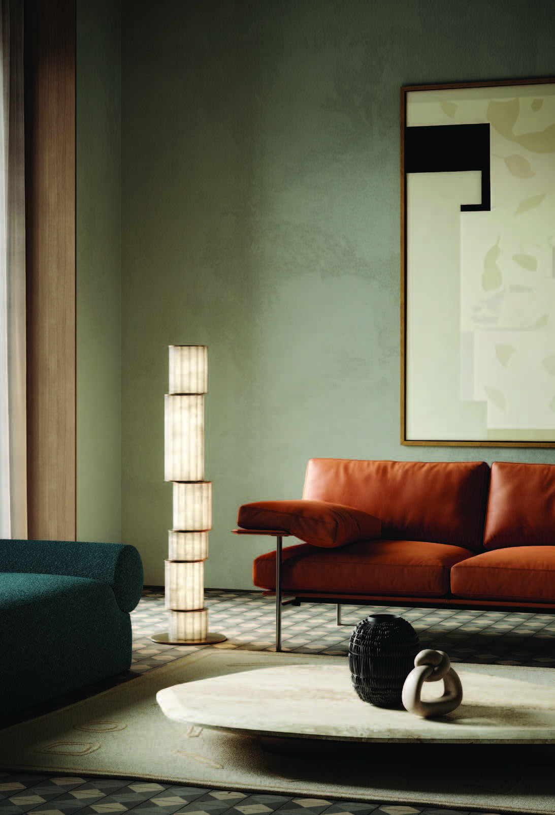 Akiko Alabaster Floor Lamp