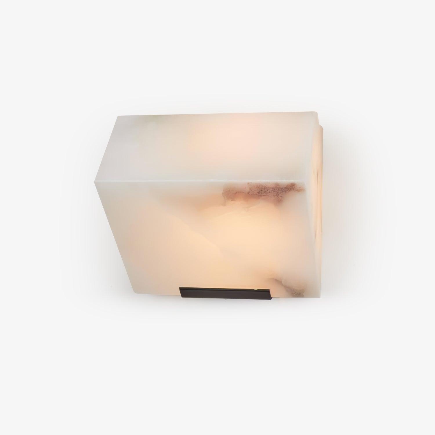 Block Alabaster Wall Sconce