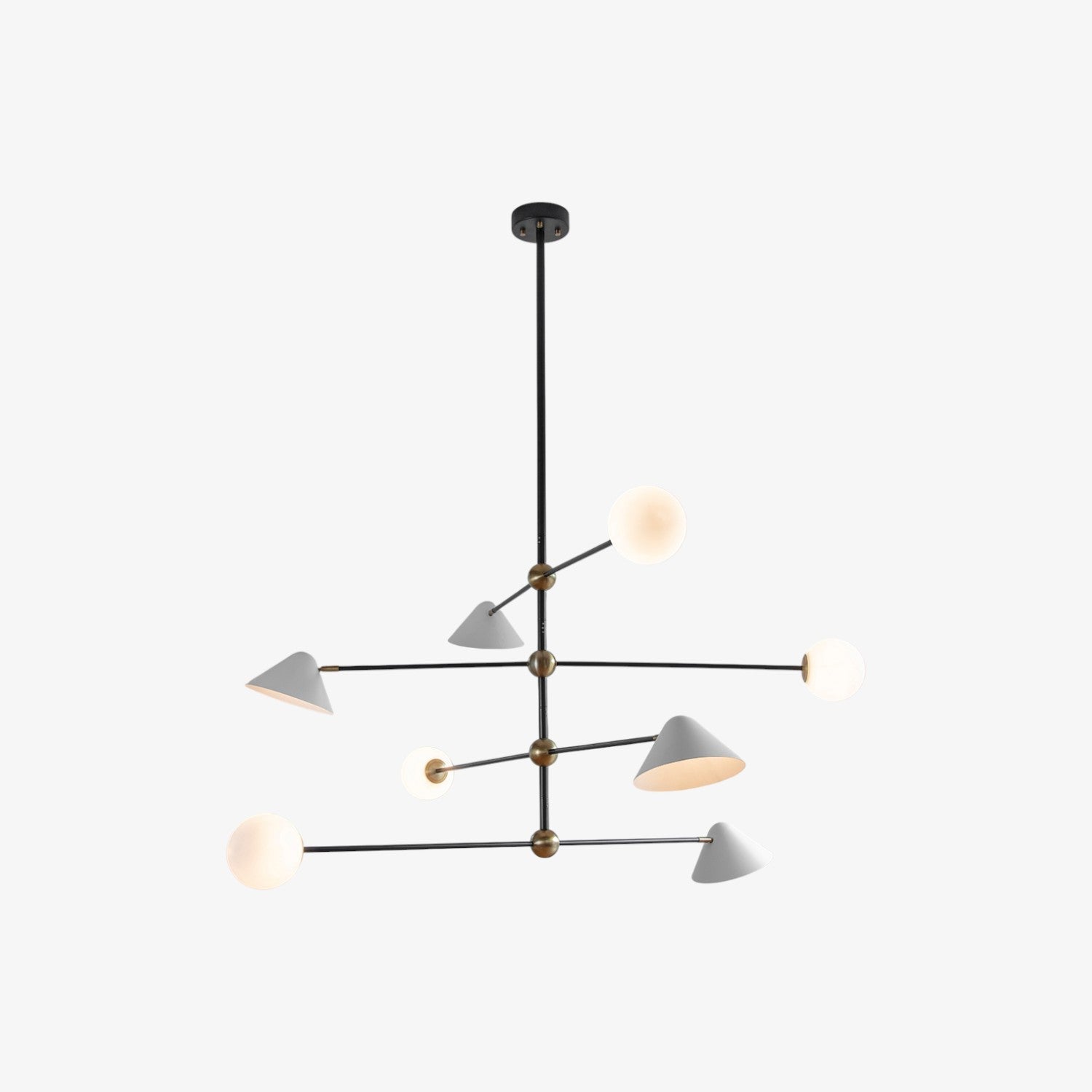 Ball and Shade Chandelier