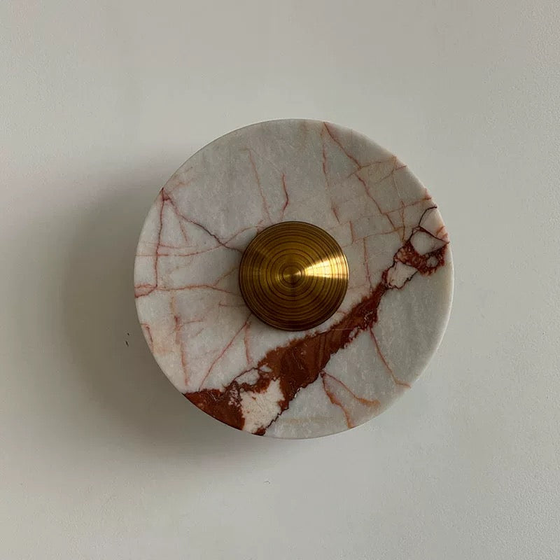 Breccia Rose Marble Sconce