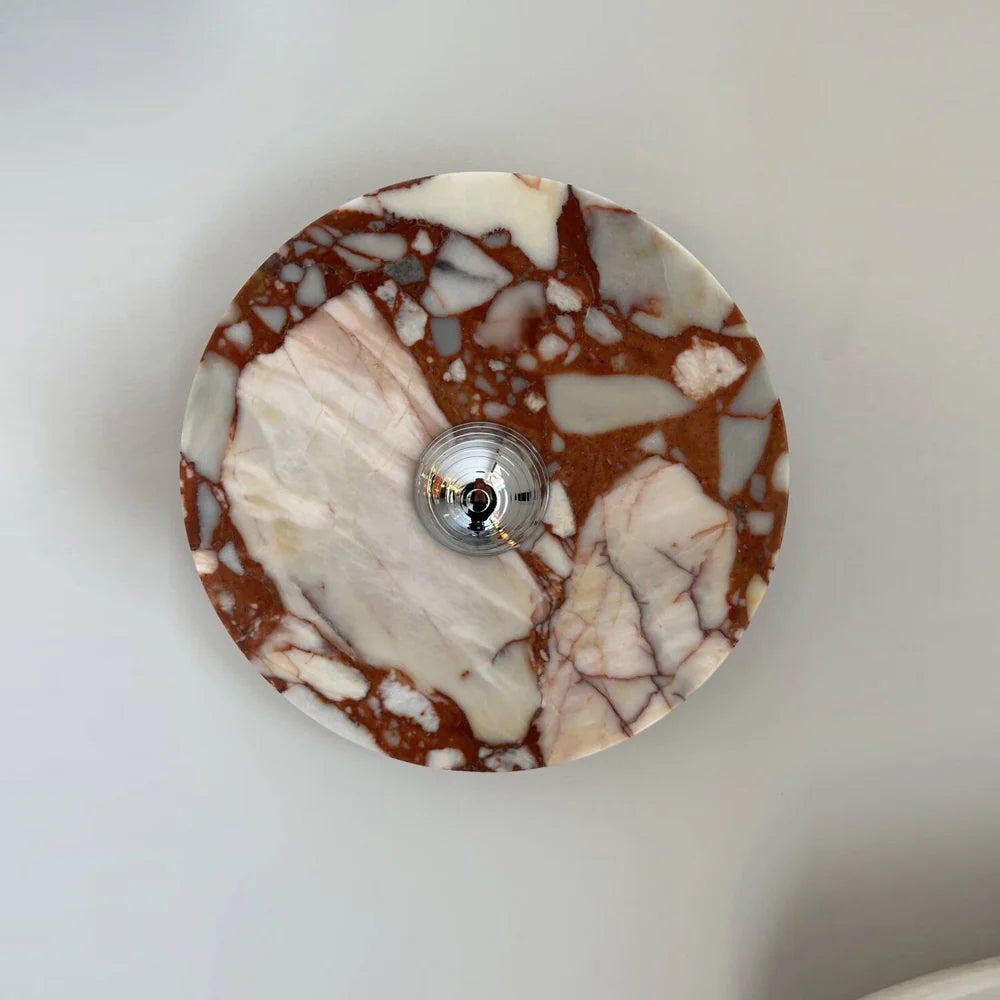 Breccia Rose Marble Sconce