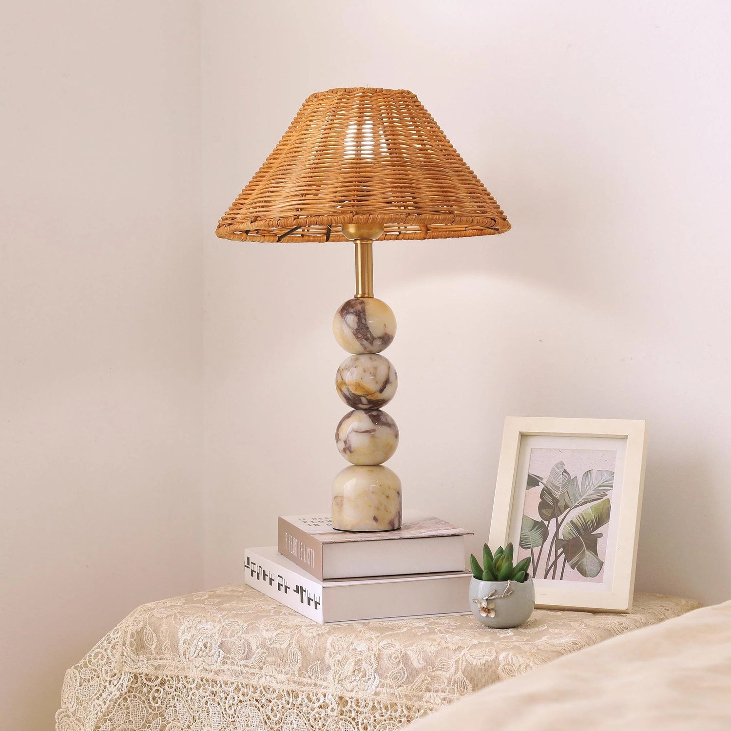 Viola Marble Table Lamp