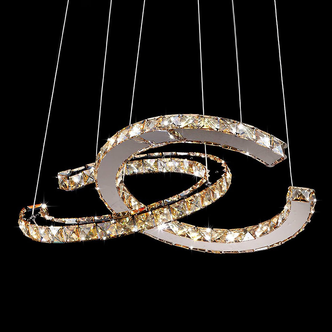 Crossed-C Crystal Chandelier