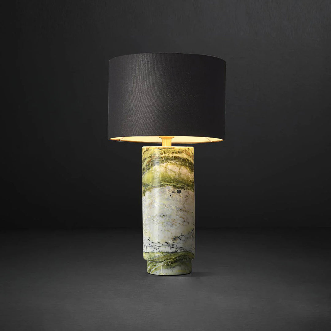 Cylindrical Marble Table Lamp