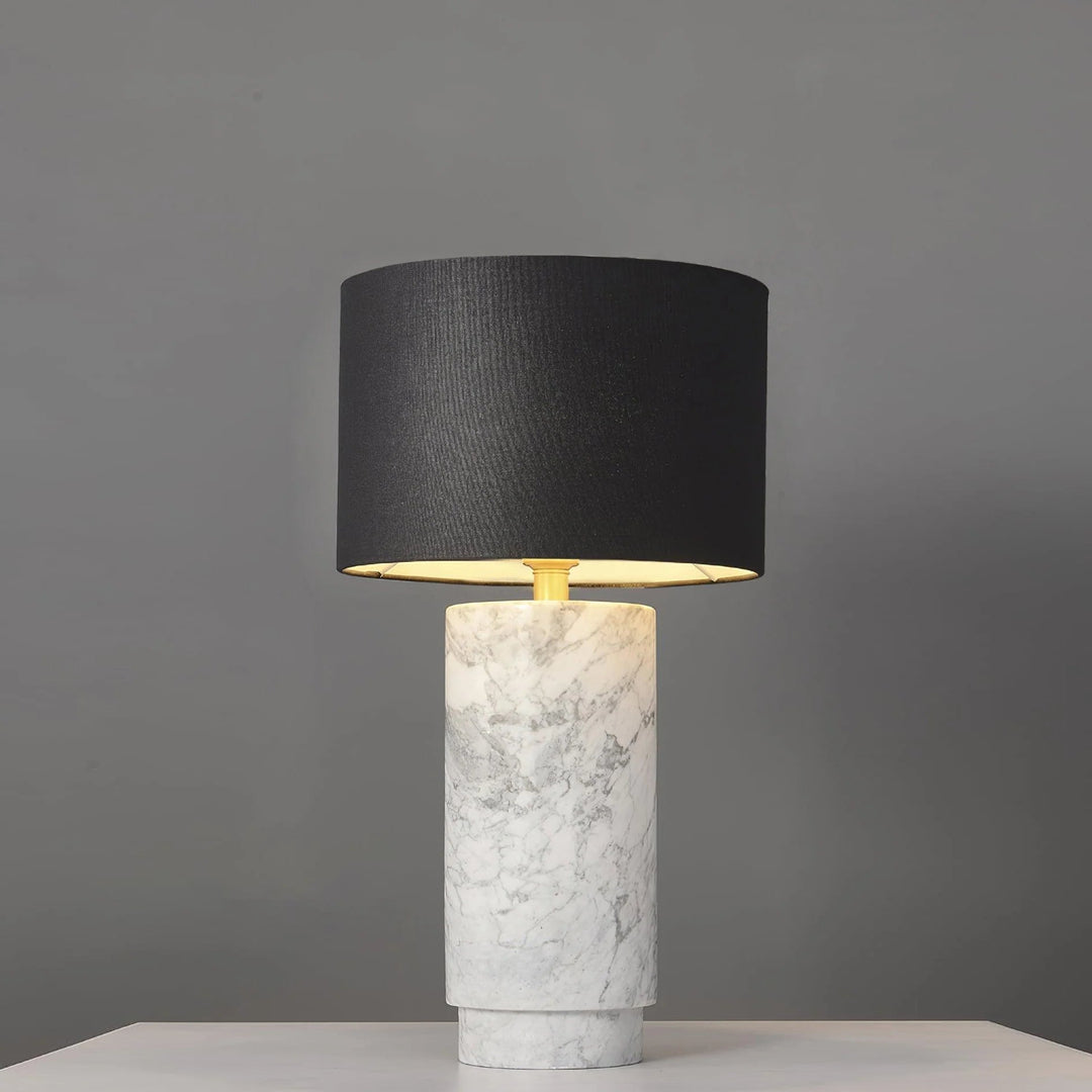 Cylindrical Marble Table Lamp