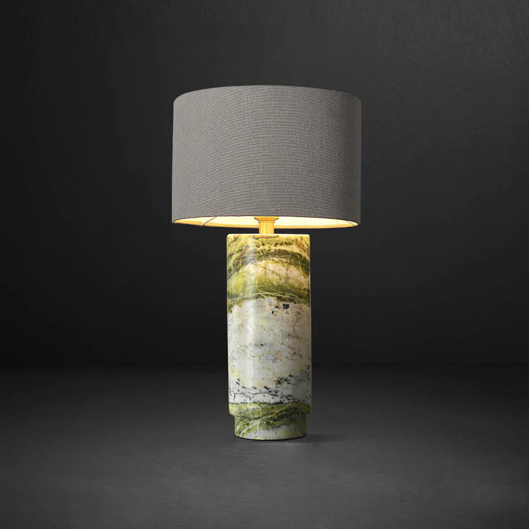 Cylindrical Marble Table Lamp