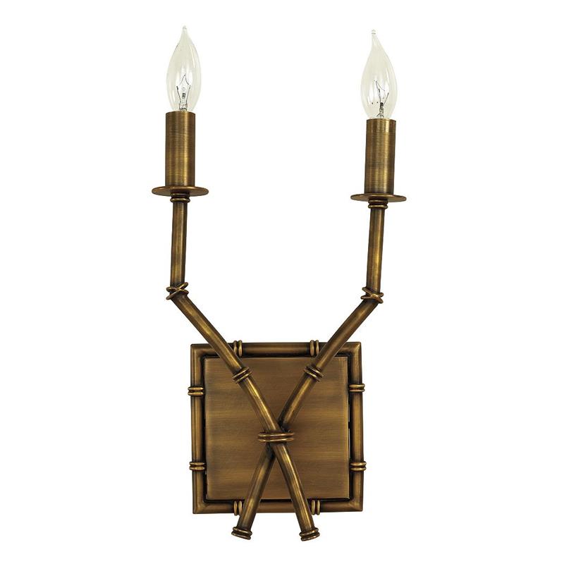 Double Arm Bamboo Sconce