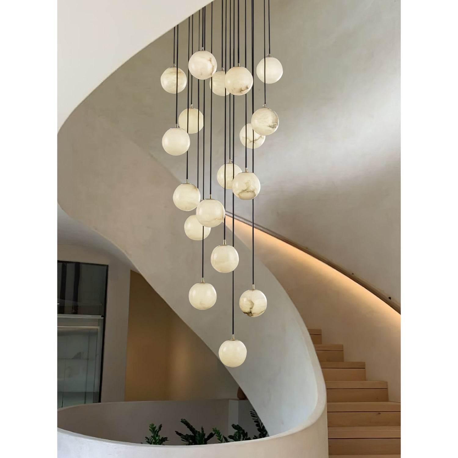 Globes Alabaster Suspension Light