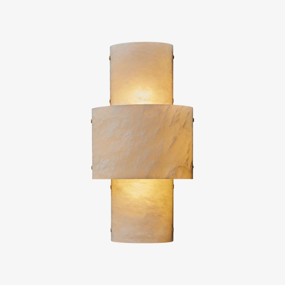 Half Cylinder Alabaster Wall Sconce