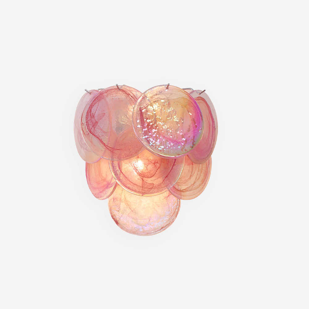 Murano Disc Wall Sconce Pink