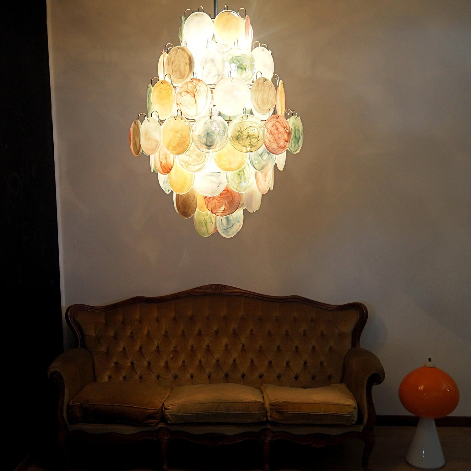 Murano Disc Chandelier Arlecchino 87