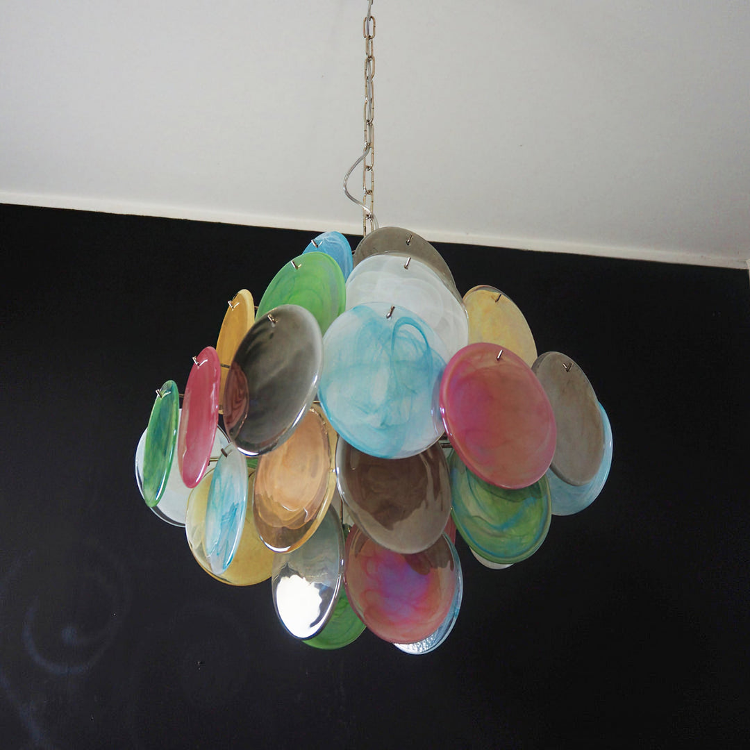 Murano Disc Chandelier Arlecchino 36