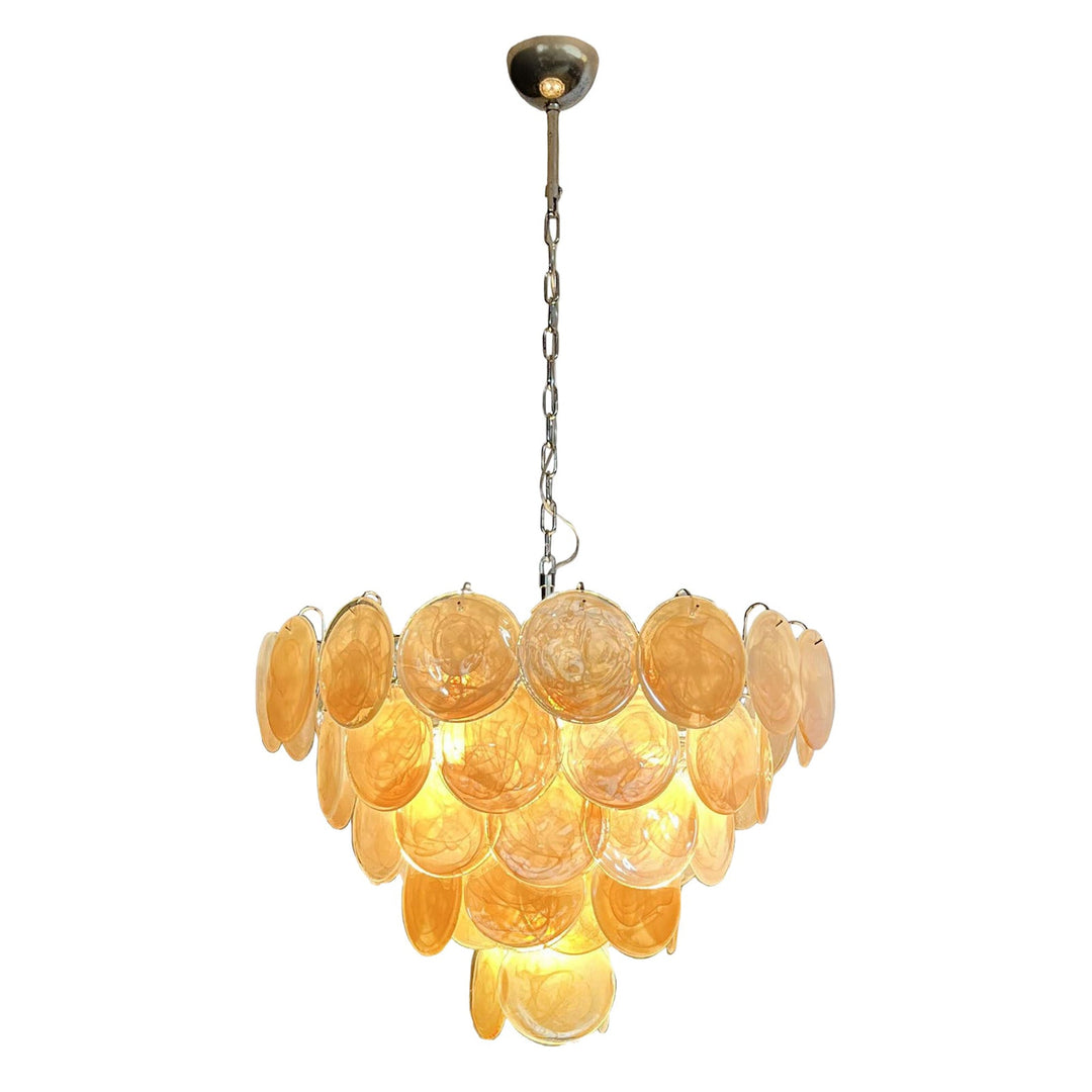 Murano Gold Disc Chandelier 57