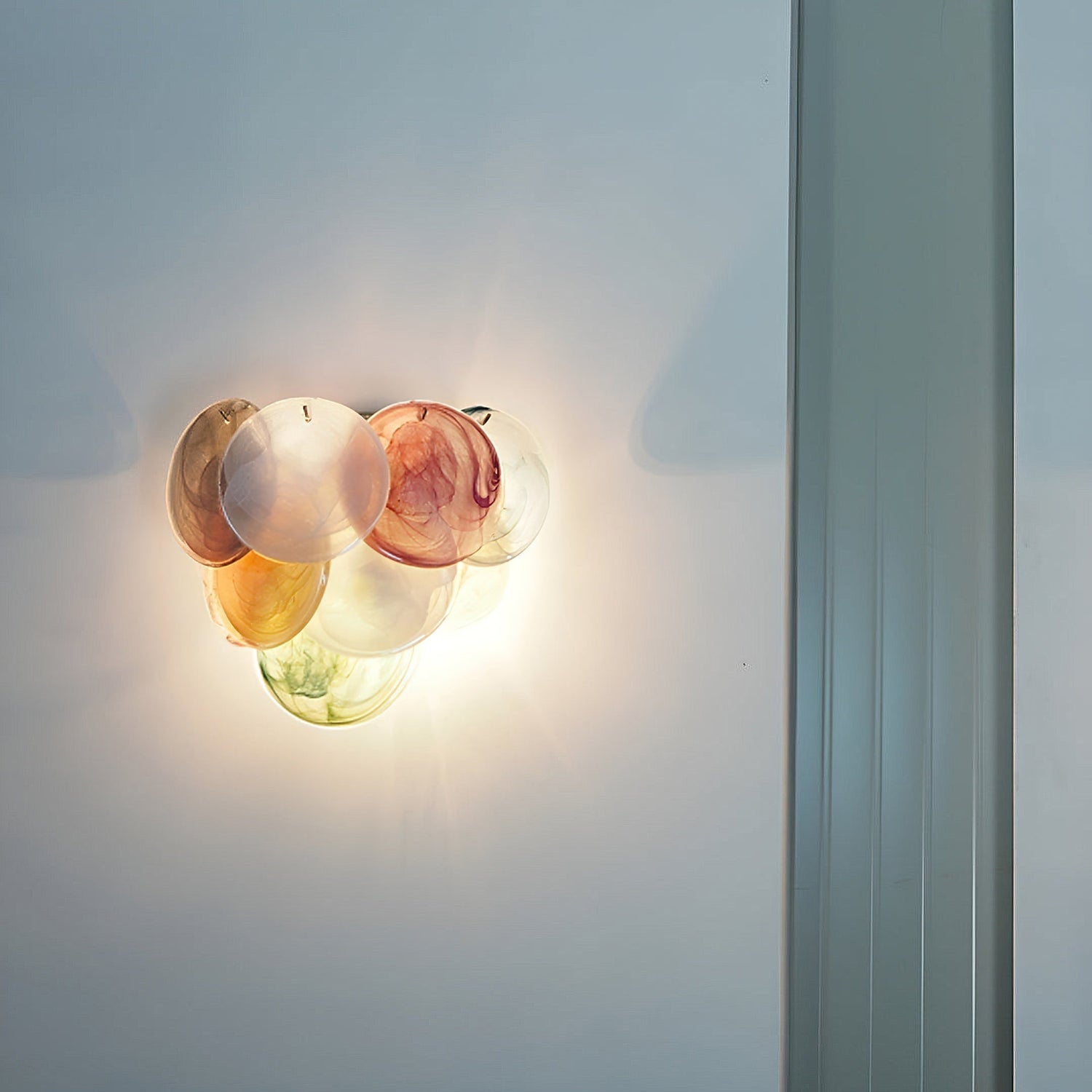 Murano Disc Wall Sconce Colorful