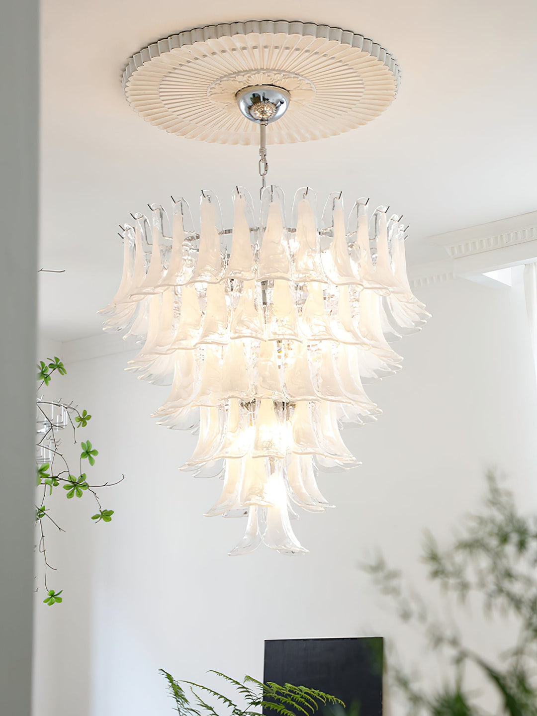 Murano Glass Petal Chandelier