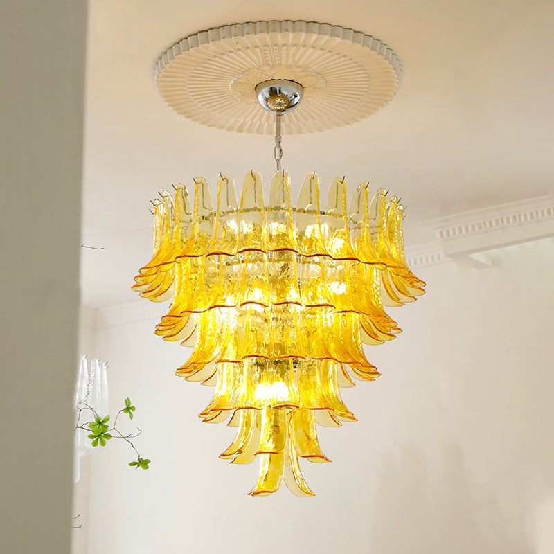 Murano Glass Petal Chandelier