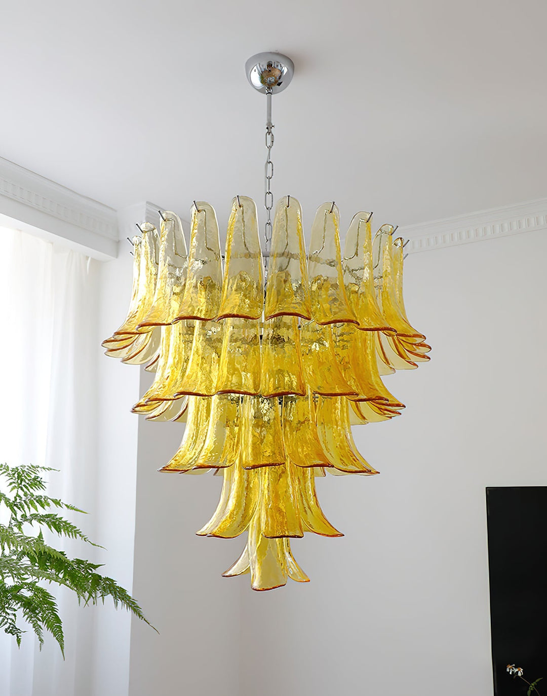 Murano Glass Petal Chandelier