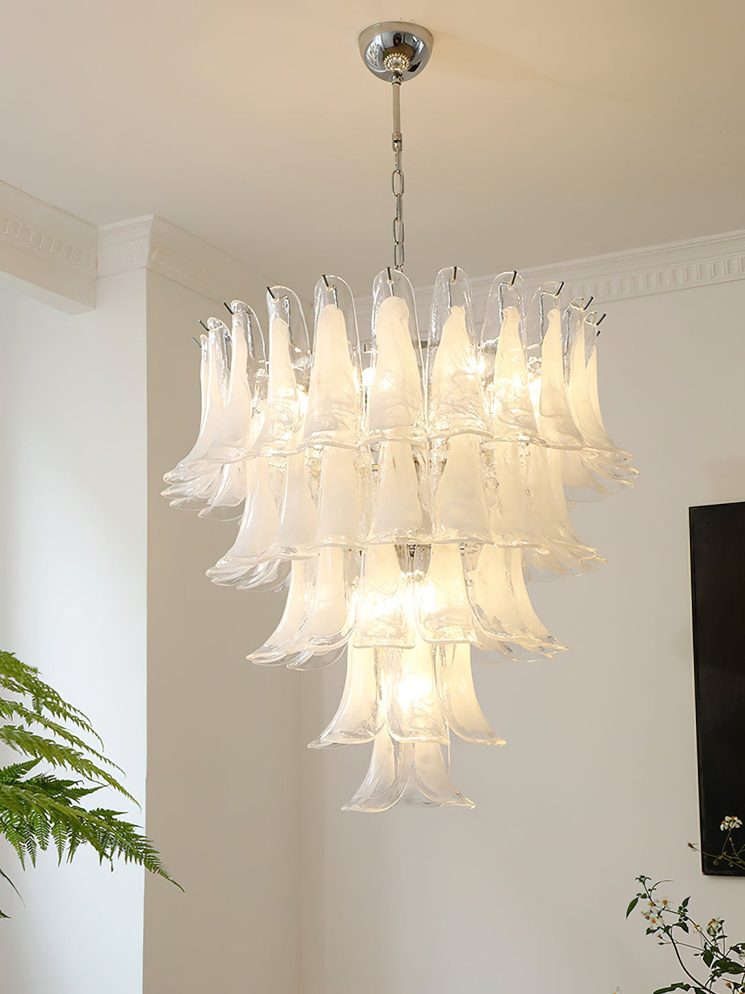 Murano Glass Petal Chandelier