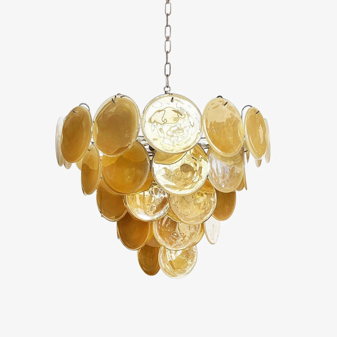 Murano Gold Disc Chandelier 57