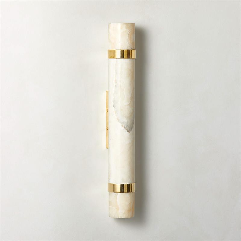 Natalia Onyx and Brass Wall Sconce