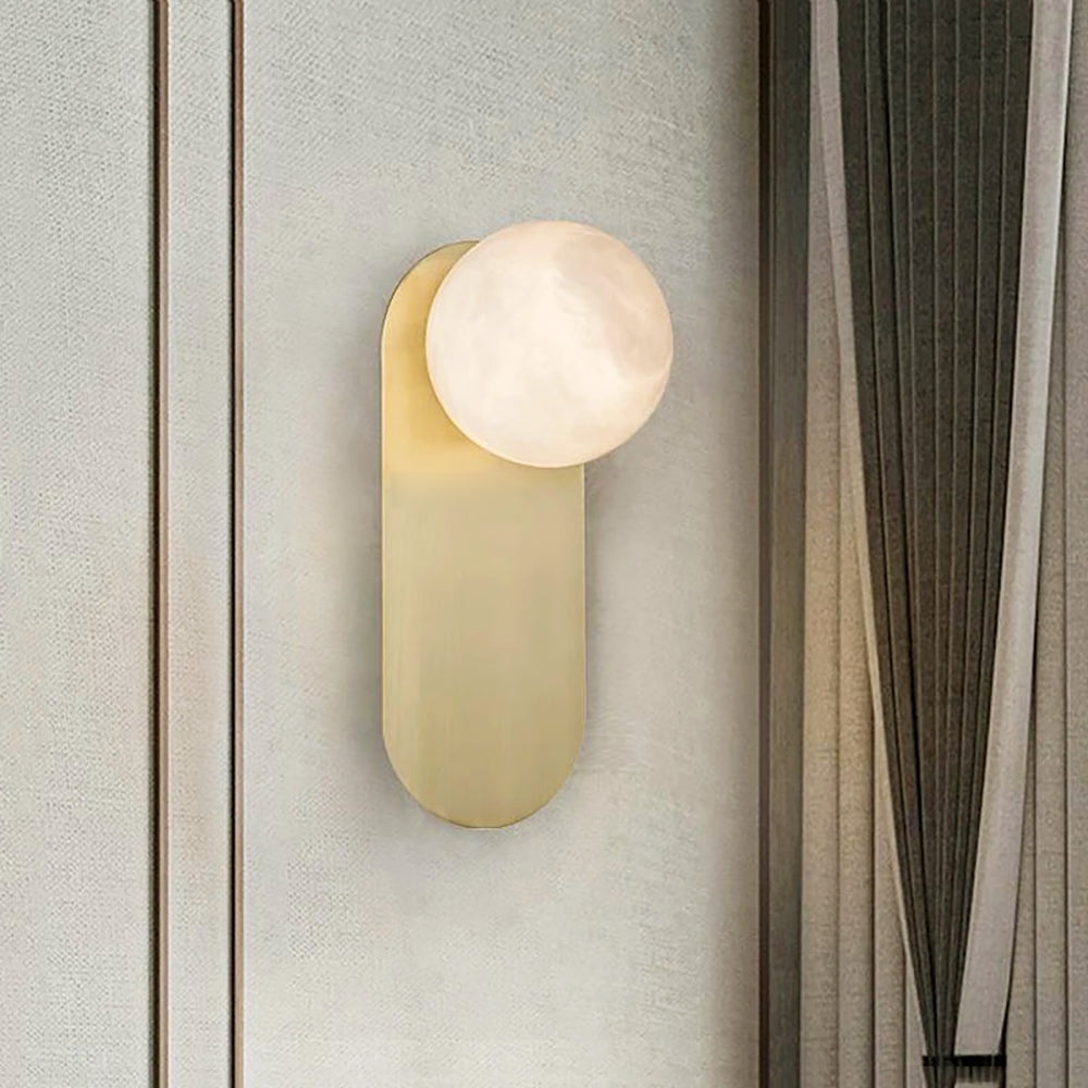 Olive Alabaster Wall Sconce