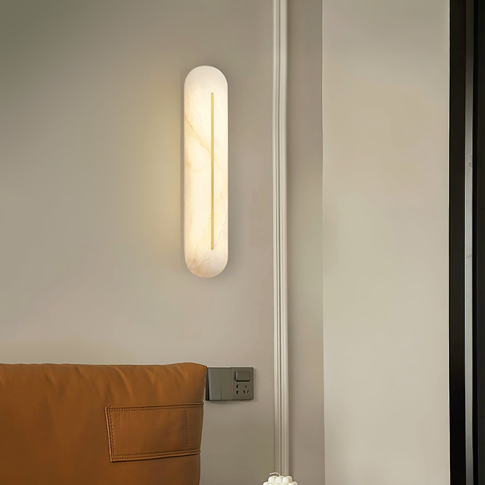 Oval Alabaster Wall Sconce