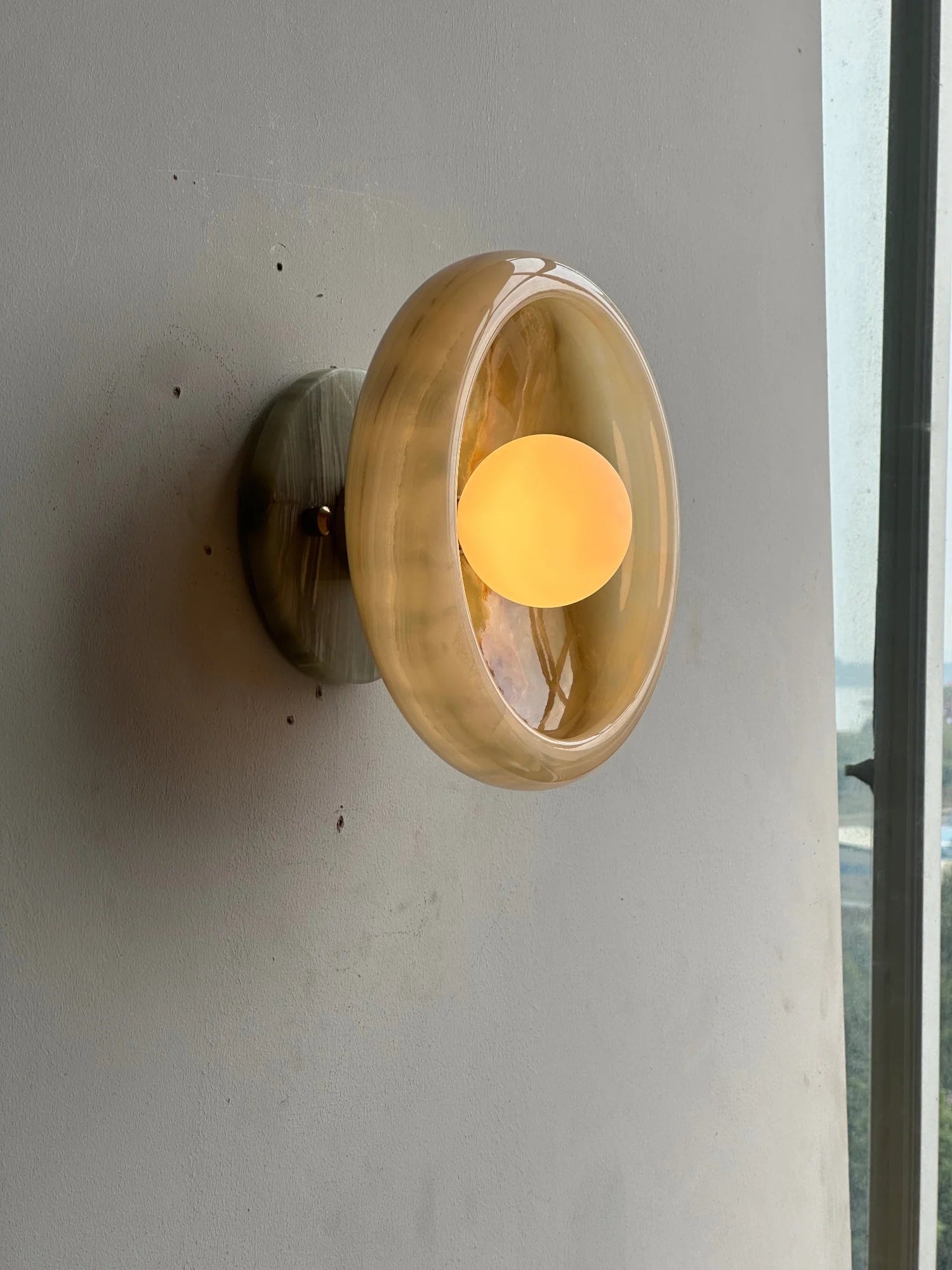 Aurora Green Onyx Sconce