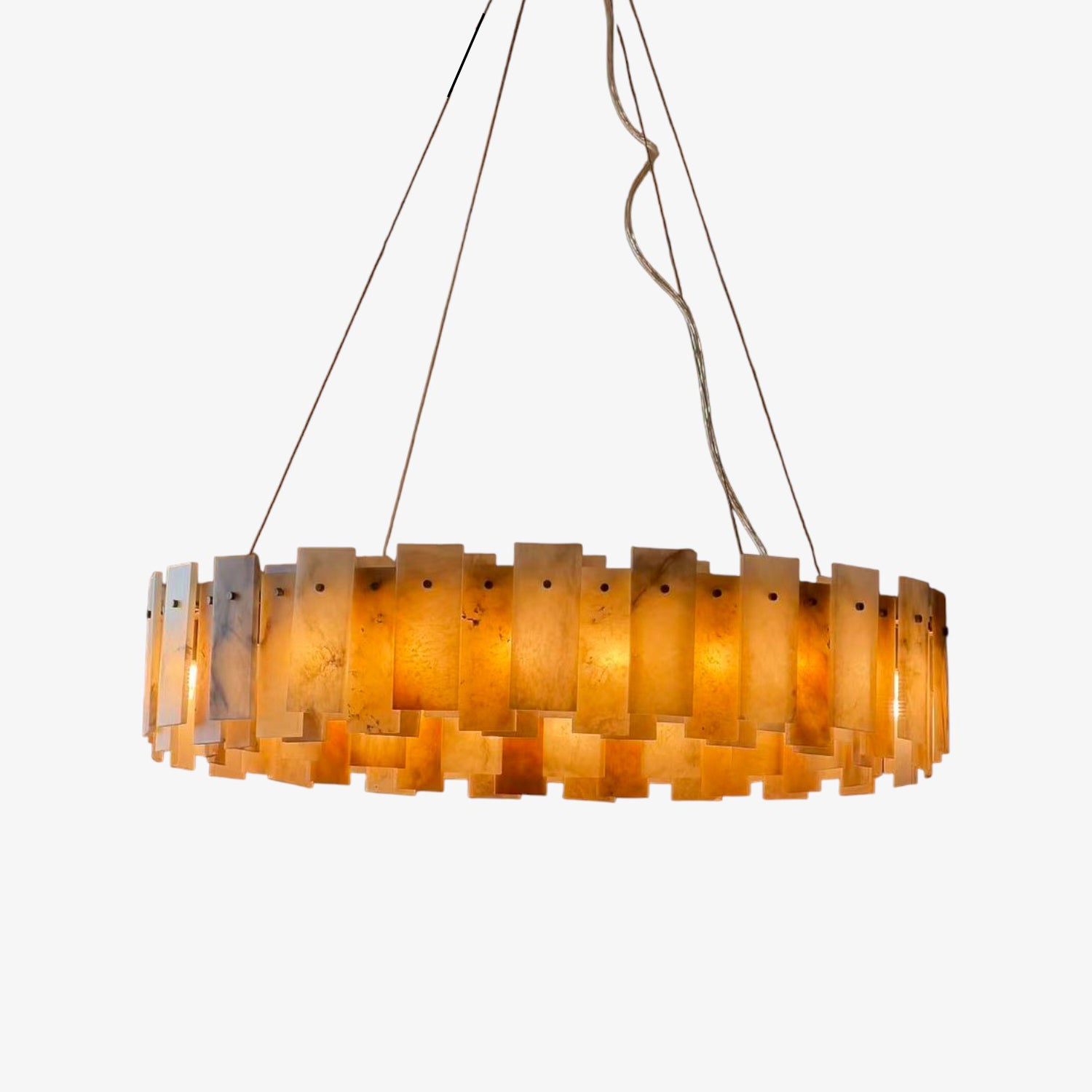 San Marco Tobacco Alabaster Chandelier