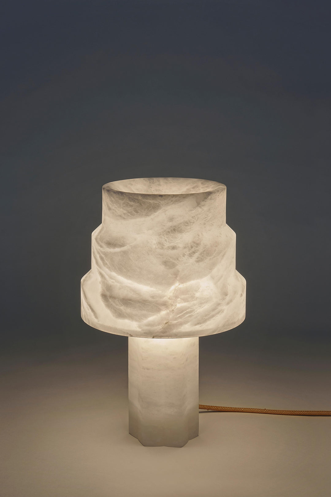 Scale Alabaster Table Lamp