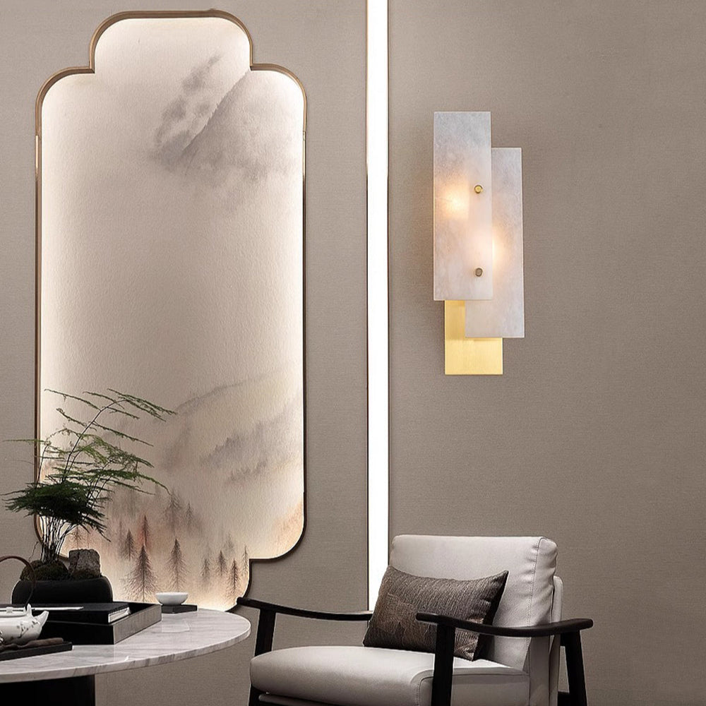 Splice Alabaster Wall Sconce