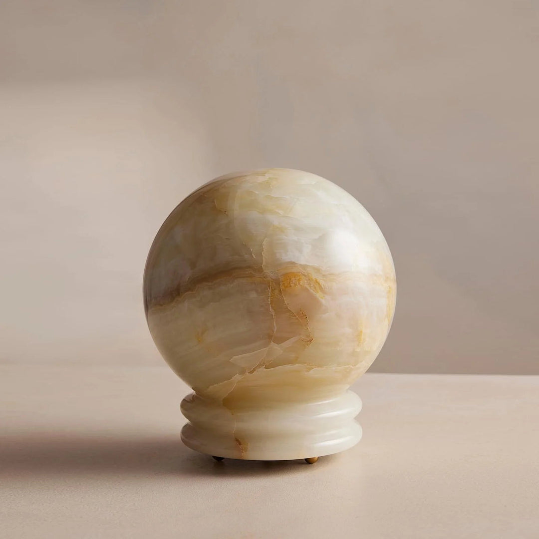 Turned Onyx Table Lamp