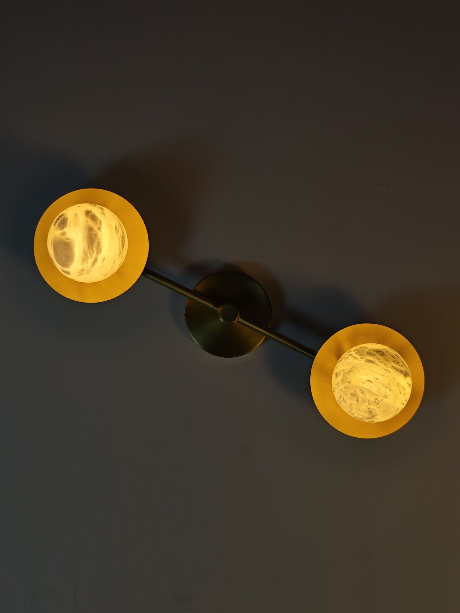 Twin Stars Alabaster Sconce