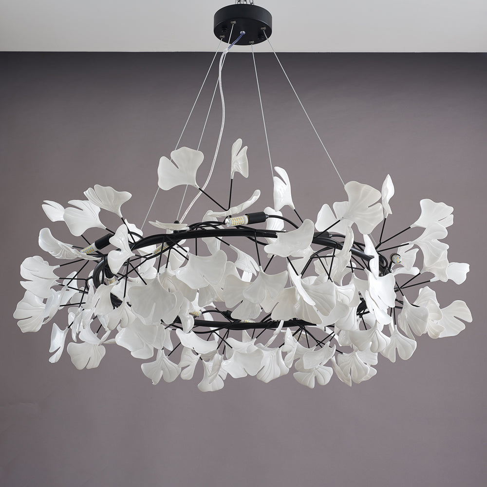 Carias Series Circle Gingko Chandelier